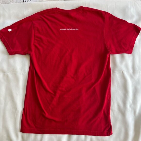 APPLE STORE Shirt Unisex Women's Red Mac Employee Short Sleeve Tee Blank M 2001 - Picture 3 of 12